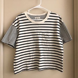 Madewell Striped Cropped Tee